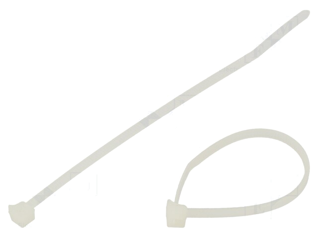 Kabelbinder; L: 100mm; W: 2,5mm; polyamide; 89N; natuurlijk; UL94V-2 Kabelbinder; L: 100mm; W: 2,5mm; polyamide; 89N; natuurlijk; UL94V-2